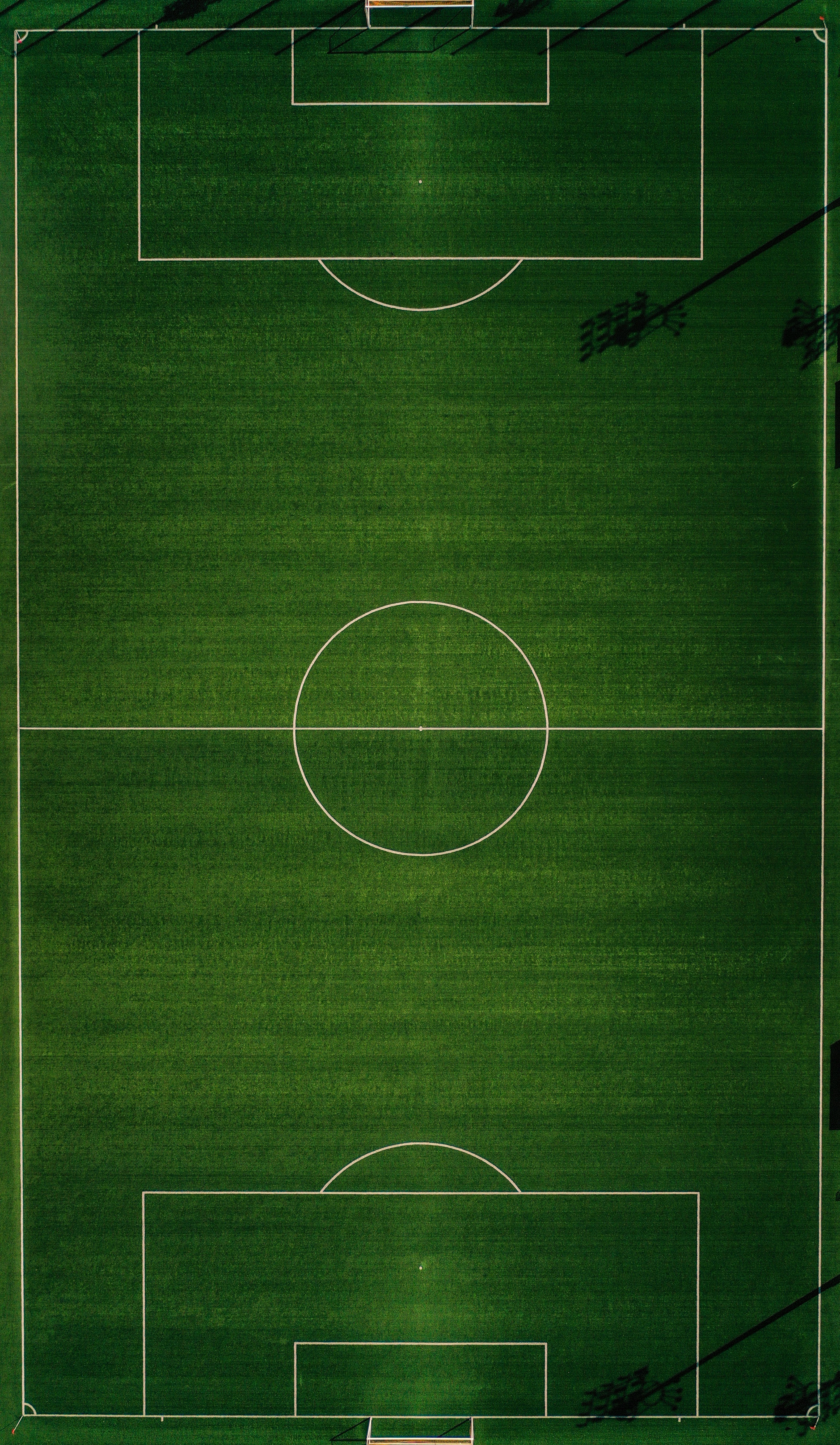 Aerial view of a football pitch